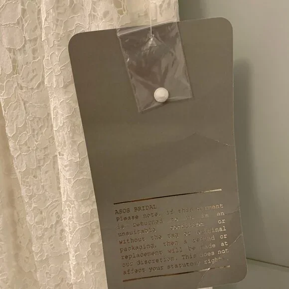 ASOS Ariana Lace Cami Wedding Dress with Full Skirt - Picture 6 of 8